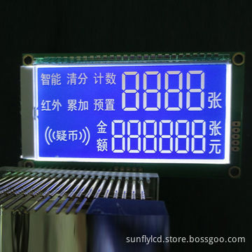 STN Blue LCD Module with -30 to 70°C Operating Temperatures and Pin Connector